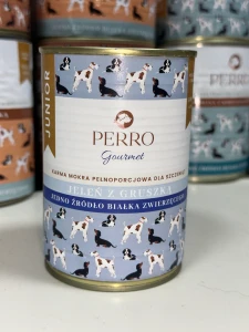 PERRO Karma mokra Gourmet Jeleń z gruszką dla szczeniąt 400g