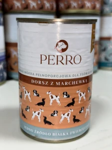 PERRO Karma mokra Dorsz z marchewką 410g 