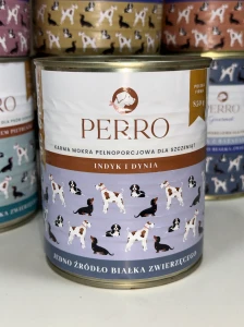 PERRO Karma mokra Indyk i dynia dla szczeniąt 800g