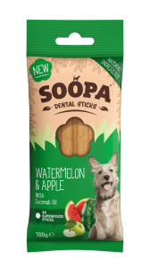 SOOPA Dental Stick dla psa – Arbuz i Jabłko (100g)