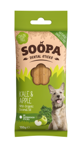 SOOPA Dental Stick dla psa – Jarmuż, Jabłko i Algi (100g)