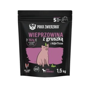 Paka Zwierzaka - Karma sucha Wieprzowina z gruszką "S" 1,5kg 