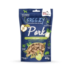 Liofilizowane przysmaki dla psa Wieprzowina z jabłkiem FREEZY 40g