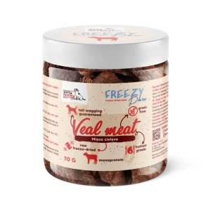 Syta micha - 100% liofilizowane mięso cielęce dla psa 70g FREEZY Pure