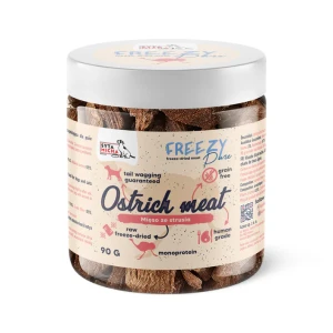 Syta micha - 100% liofilizowane mięso strusia dla psa 90g FREEZY Pure