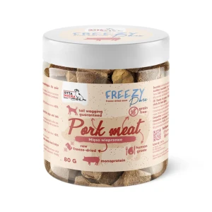 Syta micha - 100% liofilizowane mięso wieprzowe dla psa 80g FREEZY Pure