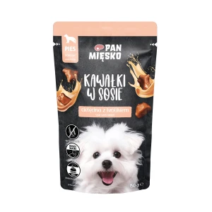 Karma mokra dla psa Pan Mięsko - Kawałki w sosie Cielęcina z królikiem (dorosły) 150 g 