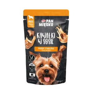 Karma mokra dla psa Pan Mięsko - Kawałki w sosie Indyk z kaczką (dorosły) 150 g