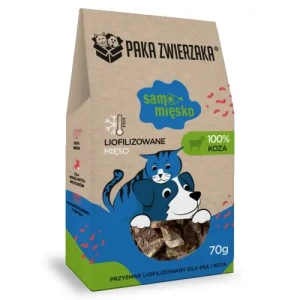 Paka Zwierzaka - Przysmak liofilizowany Samo Mięsko KOZA 70g  