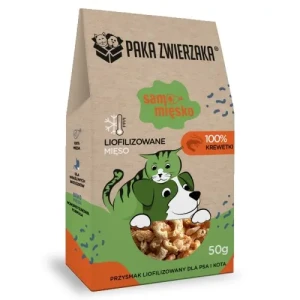 Paka Zwierzaka - Przysmak liofilizowany Samo Mięsko KREWETKI 70g 