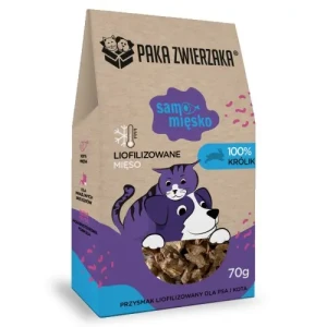 Paka Zwierzaka - Przysmak liofilizowany Samo Mięsko KRÓLIK 70g