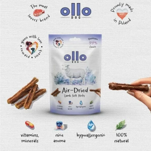 Ollo - Air-dried soft Lamb Sticks - przysmaki dla psa z Jagnięciny 80g