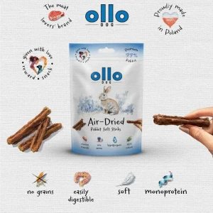 Ollo - Air-dried soft Rabbit Sticks - przysmaki dla psa z Królika 80g