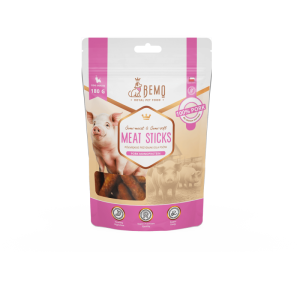 Bemo - Meat Sticks Pork - Półmiękkie przysmaki dla psów z Wieprzowiną 180g
