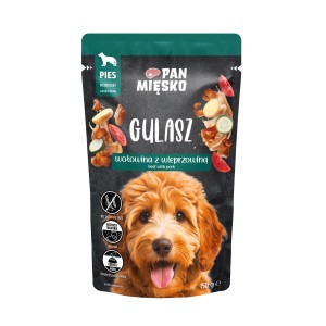 Karma mokra dla psa Pan Mięsko Gulasz Wołowina z wieprzowiną (dorosły) 150g