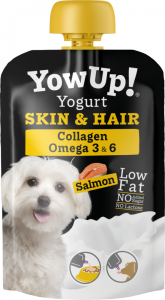YOW UP! SKÓRA & SIERŚĆ JOGURT DLA PSA Z ŁOSOSIEM 115G