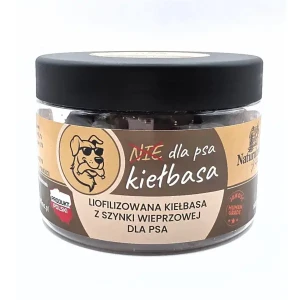 Naturalnie z Kotfina - NIE dla psa kiełbasa – naturalna kiełbasa liofilizowana z szynki 100% 70 g