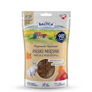 BALTICA PRZYSMAKI REGIONÓW - Mięsne paski Królik z marchewką 90g
