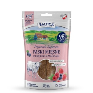 BALTICA PRZYSMAKI REGIONÓW - Mięsne paski Jagnięcina z malinami 90g