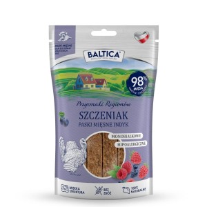 BALTICA PRZYSMAKI REGIONÓW - Mięsne paski Szczeniak Indyk 90g