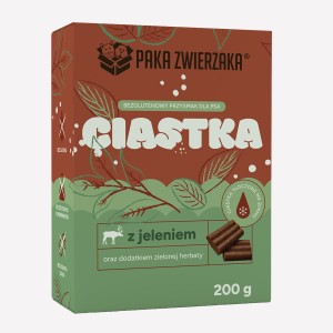 Paka Zwierzaka - Ciastka dla psa  Jeleń z zieloną herbatą 200g