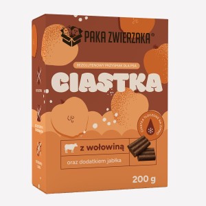 Paka Zwierzaka - Ciastka dla psa Wołowina z jabłkiem 200g