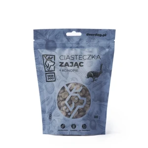 Deer Dog Ciasteczka zając + konopie siewne 300g 