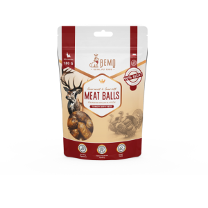 MEAT BALLS TURKEY WITH DEER - PÓŁMIĘKKIE SMACZKI DLA PSÓW Z JELENIEM 180g