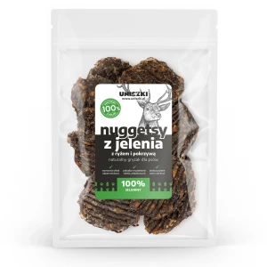 Nuggetsy z jelenia z ryżem i pokrzywą