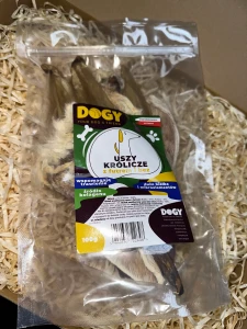DOGY - Uszy Królicze z futrem i bez 100g