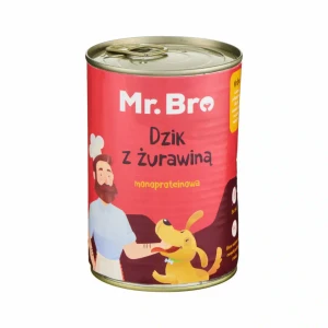 Mr. Bro Monoproteinowa karma  - Dzik z Żurawiną 400g 