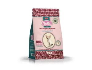 FOLK Kitten karma sucha dla kota - Delikatny posiłek dla malucha z cielęciną i łososiem 1,6kg 