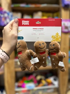 ZippyPaws 3-pak Pierniczki - pluszowa zabawka dla psa 