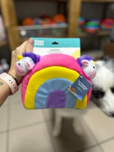 ZippyPaws pluszowa norka Tęcza z jednorożcami