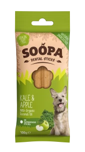 SOOPA Dental Stick dla psa – Jarmuż, Jabłko i Algi (100g)