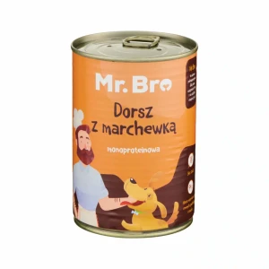 Mr. Bro Monoproteinowa karma  - Dorsz z Marchewką 400g 