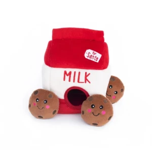 ZippyPaws pluszowa norka Świąteczne Mleko z ciasteczkami - xmas