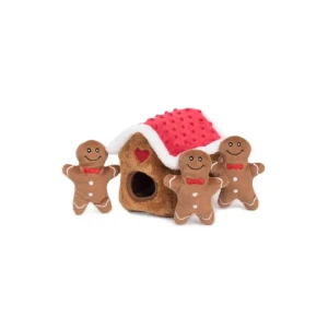 ZippyPaws pluszowa norka Domek z piernika - xmas