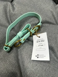 Wodoodporna półzaciskowa obroża dla psa S, miętowa