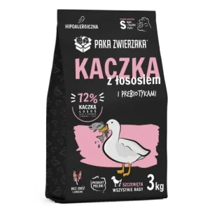 Paka Zwierzaka - Karma sucha Kaczka z łososiem PUPPY 3kg