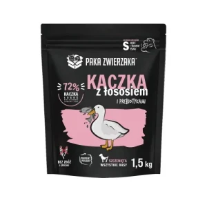 Paka Zwierzaka - Karma sucha Kaczka z łososiem PUPPY 1,5kg 