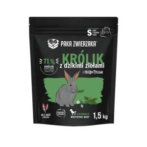 Paka Zwierzaka - Karma sucha Królik z dzikimi ziołami PUPPY 1,5kg