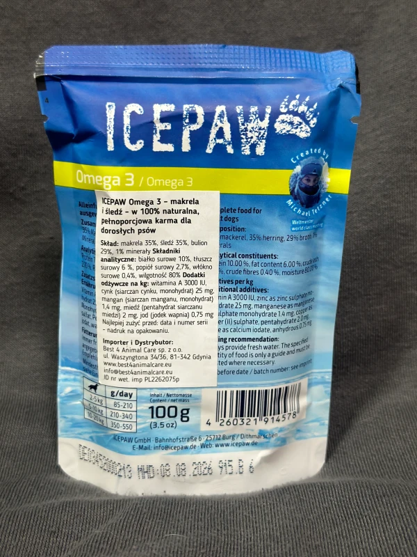 Icepaw High Premium - czysty makrela i śledź dla psów 100%