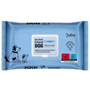 LUBA my best friend DOG Nawilżane chusteczki do oczyszczania i ochrony skóry oraz sierści Twojego Pupila