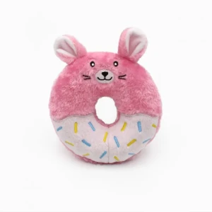 ZippyPaws pluszowy donut stadard Królik - pluszowa zabawka z piszczałką