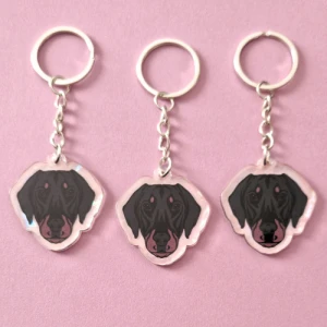 Brelok Doberman ze położonymi uszami