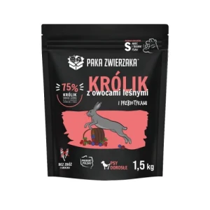 Paka Zwierzaka - Karma sucha Królik z owocami leśnymi "S" 1,5kg