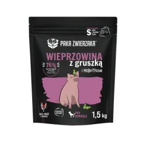 Paka Zwierzaka - Karma sucha Wieprzowina z gruszką "S" 1,5kg 