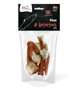 Suszone filety z łososia dla psa 80g