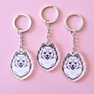 Brelok Pomeranian/Szpic Miniaturowy biały